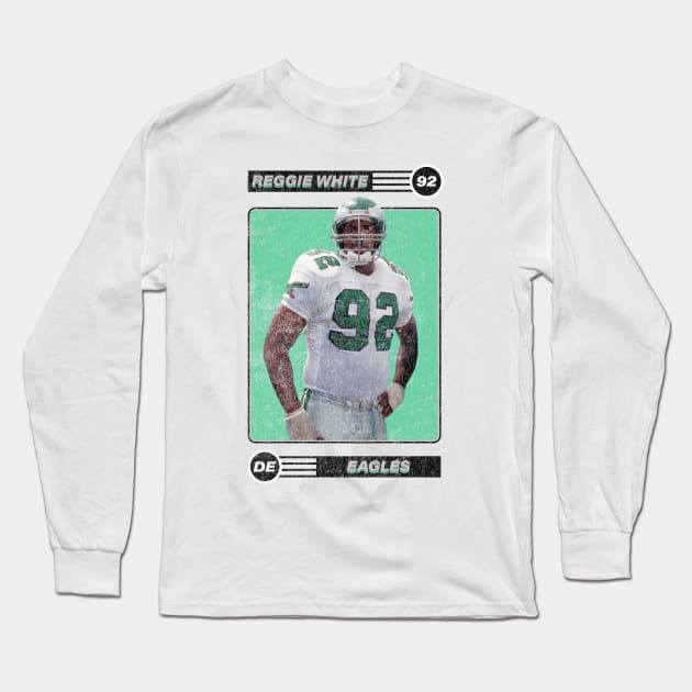 Reggie White Long Sleeve T-Shirt by KC Designs